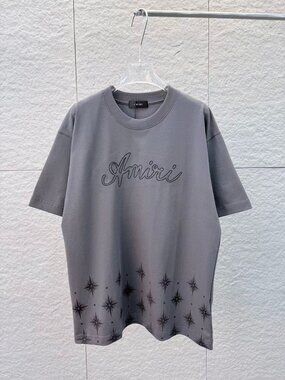 Amiri Men's Classic Summer Short-Sleeve Gray